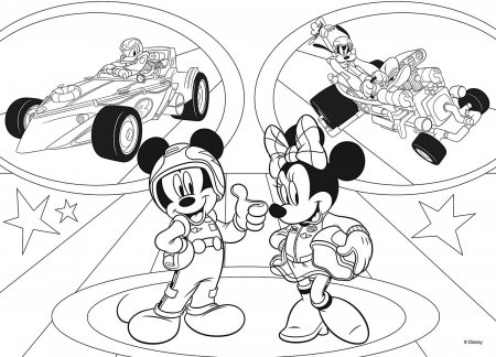 Puzzle de colorat - Mickey in cursa (24 piese), LISCIANI, 2-3 ani + [1]