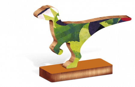 Puzzle de lemn - Dinozaurii, Ludattica, + 4 ani, 48 piese [6]