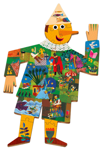 Puzzle de lemn si joc de rol Pinocchio, Ludattica, + 3 ani [2]