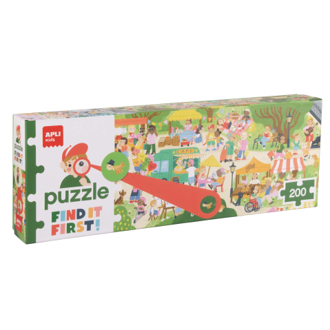 Vârsta - Puzzle de observatie - Orasul 120 x 30 cm, 200 piese, Apli kids, +6 ani