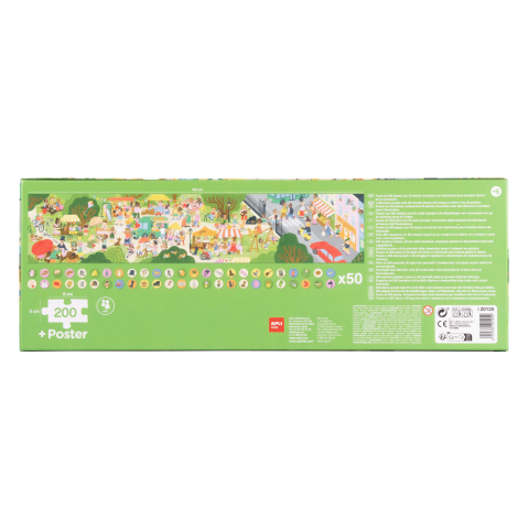Puzzle de observatie - Orasul 120 x 30 cm, 200 piese, Apli kids, +6 ani [2]