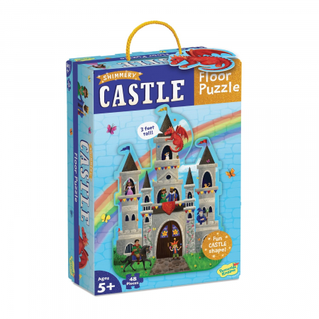 Jucarii si jocuri copii - Puzzle de podea Castel- cu personaje și dragoni, Peaceable Kingdom, +5 ani