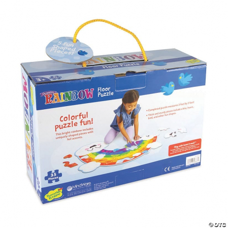 Puzzle de podea curcubeu, 35 piese, 60 x 90 cm, Peaceable Kingdom, +3 ani [1]
