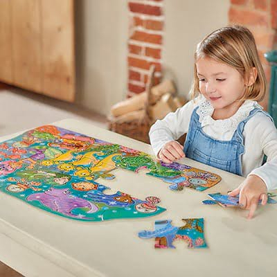Puzzle de podea Distractia Sirenelor MERMAID FUN PUZZLE, Orchard Toys, 2-3 ani + [3]