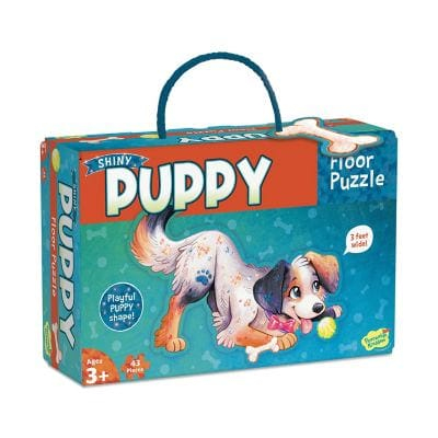 Jucarii si jocuri copii - Puzzle de podea în formă de căţeluş, 43 piese, Peaceable Kingdom, + 6 ani