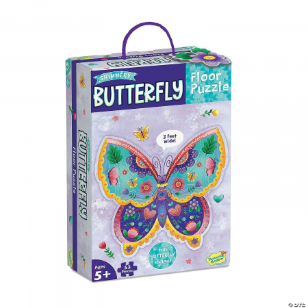Jucarii si jocuri copii - Puzzle de podea in forma de fluture,  Peaceable Kingdom, +5 ani