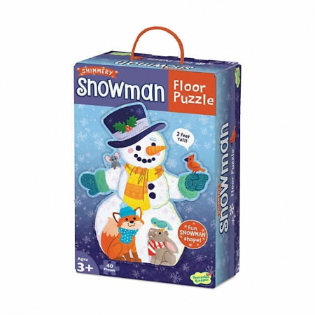Puzzle de podea în formă de om de zăpadă, 40 piese, Peaceable Kingdom, +3 ani [2]