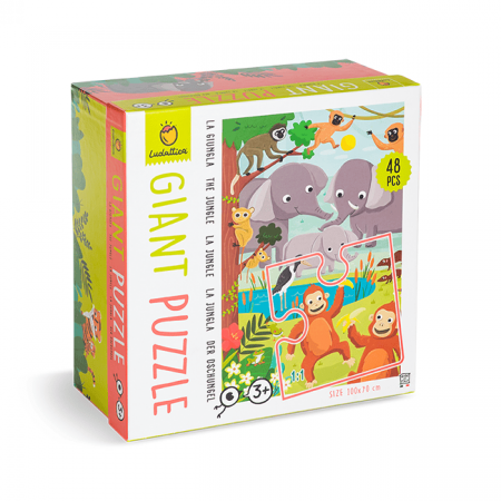 Vârsta - Puzzle de podea - Jungla, Ludattica,+3 ani, 48 piese