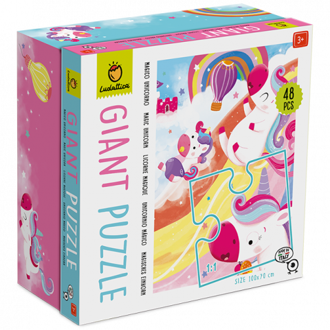 Puzzle de podea - Unicornii Magici, Ludattica, 3-6 ani, 48 piese [1]