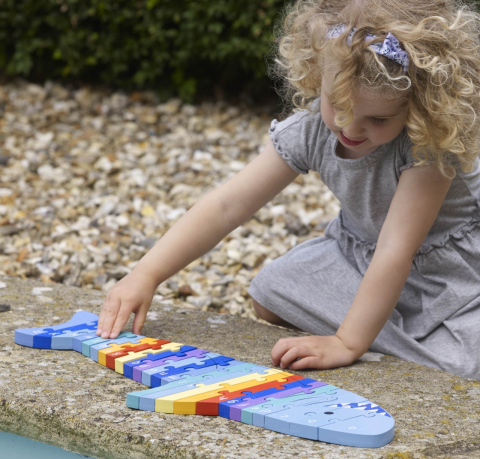 Puzzle din lemn alfabet, Orange Tree Toys [4]