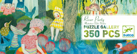 Puzzle Djeco 350 pcs, Petrecere la rau, 6-7 ani + [1]