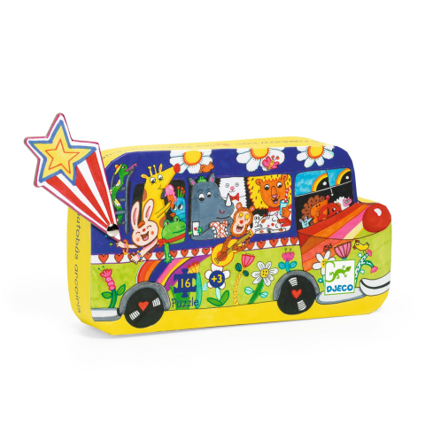 Puzzle - Puzzle Djeco - Autobuzul copilariei