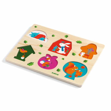 Puzzle Djeco, Casa cu surprize, 1-2 ani + [1]