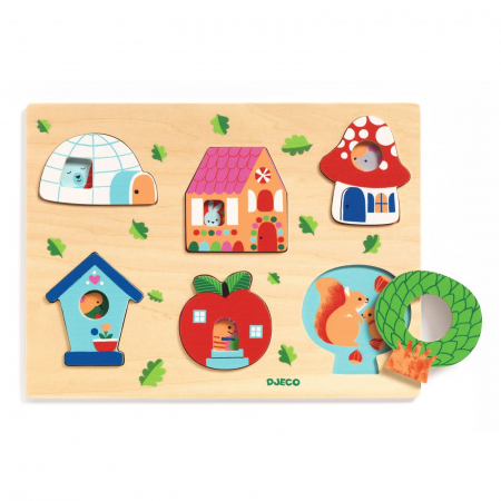 Puzzle Djeco, Casa cu surprize, 1-2 ani + [0]