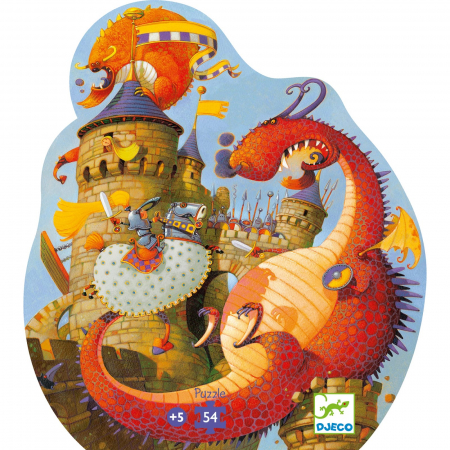 Vârsta - Puzzle Djeco Cavalerul si Dragonul, 6-7 ani +