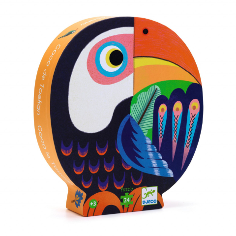 Jucarii copii 4-5 ani - Puzzle Djeco Coco Toucan, 4-5 ani +