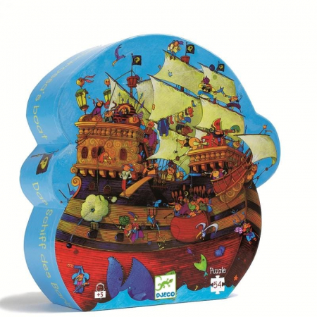 Jucarii copii 2-3 ani - Puzzle Djeco Corabia Barbarossa, 2-3 ani +