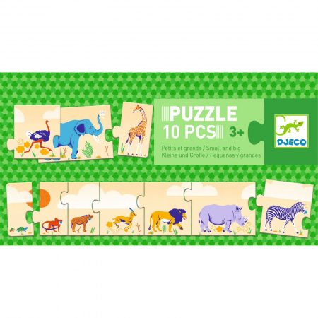 Puzzle Djeco De la mic la mare, 2-3 ani + [0]