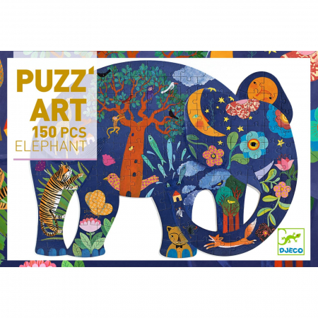 Jucarii copii 4-5 ani - Puzzle Djeco Elefant, 2-3 ani +