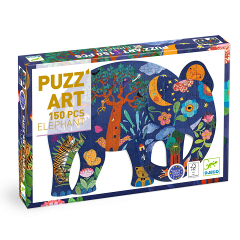Vârsta - Puzzle Djeco Elefant, 2-3 ani +
