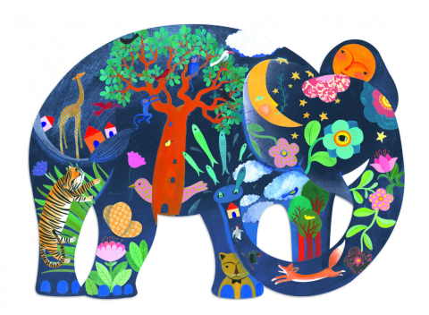 Puzzle Djeco Elefant, 2-3 ani + [2]