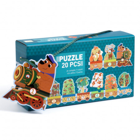 Jucarii copii 2-3 ani - Puzzle Djeco Invat sa numar
