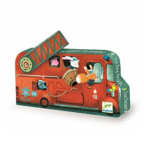 Vârsta - Puzzle Djeco - Masina de pompieri, 2-3 ani +