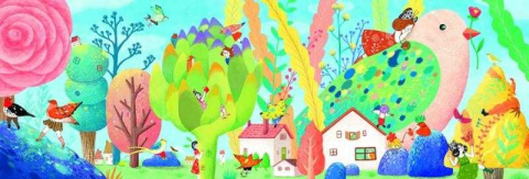 Jucarii copii 12+ ani - Puzzle Djeco Miss Birdy 350 piese, 6-7 ani +