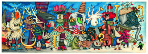 Puzzle Djeco orchestra fantastica, 6-7 ani + [1]
