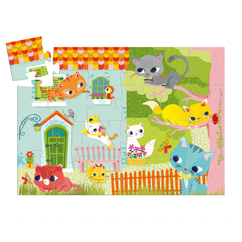 Puzzle Djeco Pisici jucause, 2-3 ani + [2]