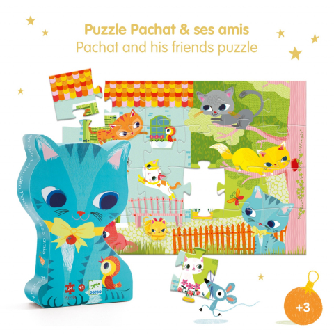 Puzzle Djeco Pisici jucause, 2-3 ani + [1]