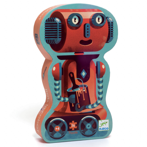 Jucarii copii 4-5 ani - Puzzle Djeco - Robotul Bob, 4-5 ani +