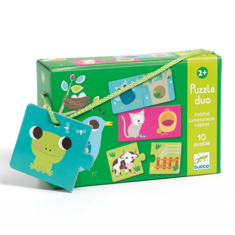 Vârsta - Puzzle duo Djeco Habitat, 1-2 ani +