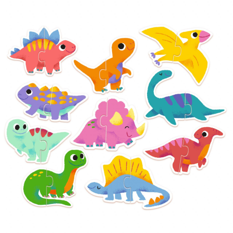 Puzzle duo Micii Dinozauri, Djeco, 2 ani+ [2]