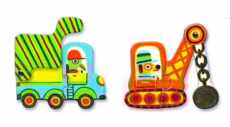 Puzzle duo mobil vehicule, Djeco, 1-2 ani + [3]