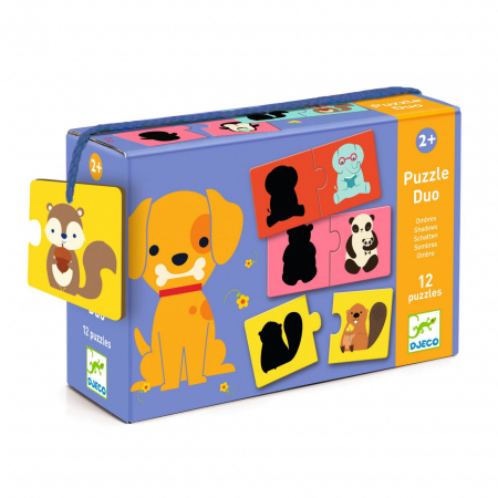 Jucarii copii 2-3 ani - Puzzle duo Siluete, Djeco, 2 ani+
