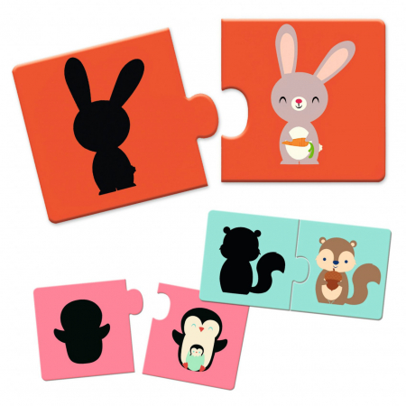 Puzzle duo Siluete, Djeco, 2 ani+ [1]
