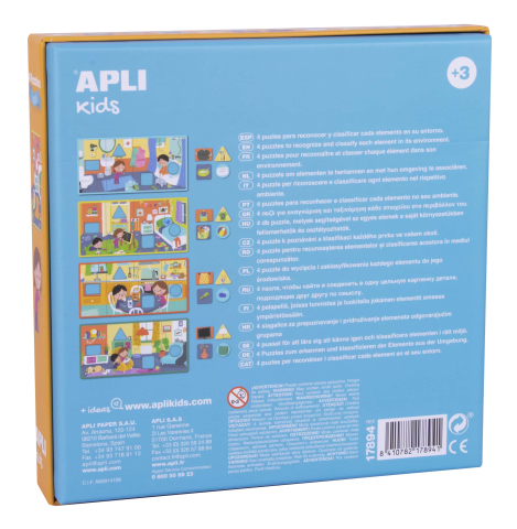 Puzzle educativ - Camerele Casei 16 piese XL, + 2 ani, Apli Kids [2]