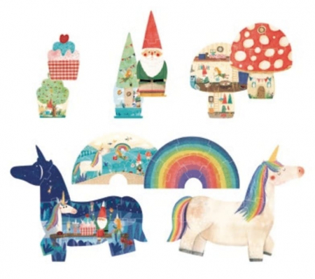 Puzzle evolutiv si reversibil Londji, Petrecerea Unicornului, 2-3 ani + [1]