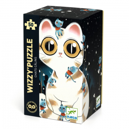 Jucarii si jocuri copii - Puzzle fosforescent Pisici rotunjoare, Djeco