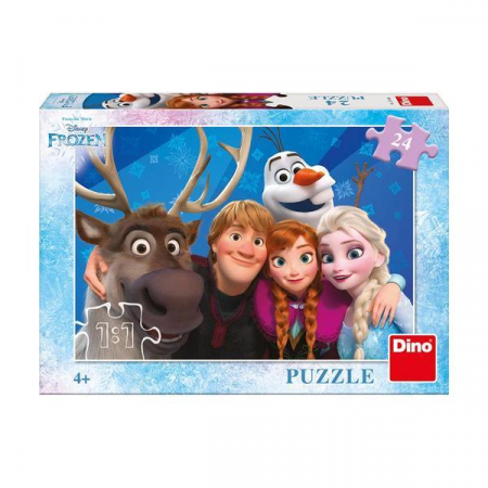 Jucarii copii 4-5 ani - Puzzle - Frozen SELFIE (24 piese), Dino, 4-5 ani +