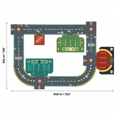 Puzzle gigant Circuit urban, Djeco, 3-9 ani [1]