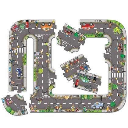 Puzzle gigant de podea traseu masini (20 piese) GIANT ROAD JIGSAW, Orchard Toys, 2-3 ani + [2]
