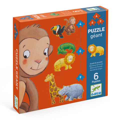 Vârsta - Puzzle gigant Djeco animale salbatice, 1-2 ani +