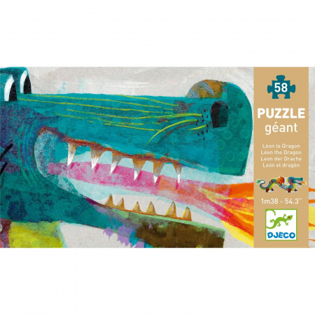 Jucarii copii 4-5 ani - Puzzle gigant Djeco Dragon, 2-3 ani +