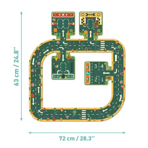 Puzzle gigant Djeco Drumuri, 2-3 ani + [1]