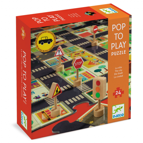 Vârsta - Puzzle gigant Djeco Orasul, 2-3 ani +