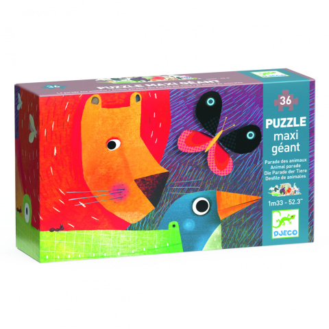 Vârsta - Puzzle gigant Djeco Parada animalelor, 2-3 ani +
