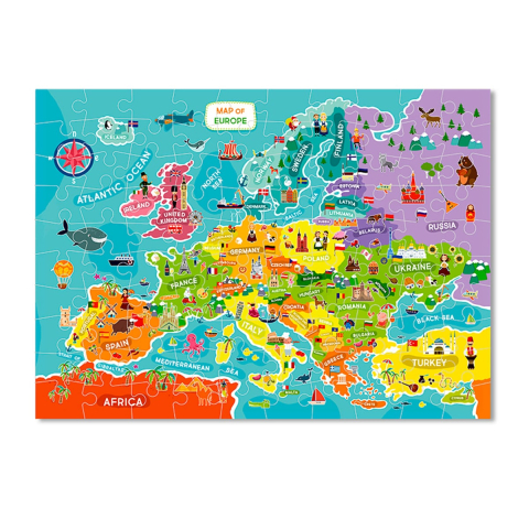 Puzzle Harta Europei, 100 piese [1]
