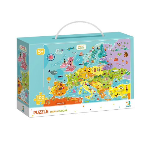Jucarii si jocuri copii - Puzzle Harta Europei, 100 piese